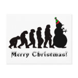 Evolution of Snowman Postcard
