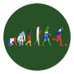 Evolution of soccer Chile futbol lovers gifts Round Sticker