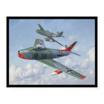 Evolution of the Breed: F-86 & Me 262 in formation posters