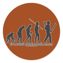 Evolution of the Zombie Hunter Round Sticker