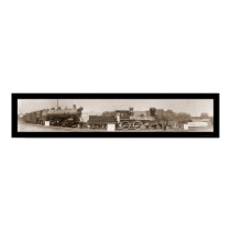 Evolution of Trains Photo 1913 posters