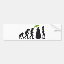 evolution of woman auto aufkleber