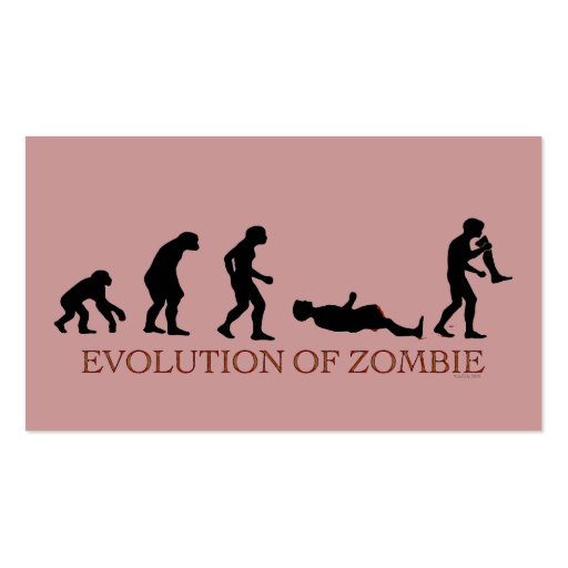 Evolution of Zombie Business Card Templates (back side)