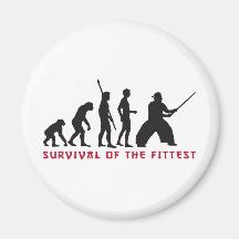 evolution samurai refrigerator magnet
