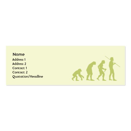 Evolution - Skinny Business Card Template (front side)