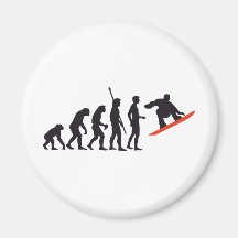 evolution snowboard refrigerator magnets