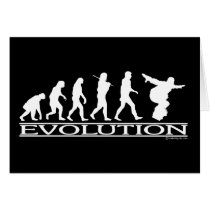 Evolution - Snowboarding Greeting Card