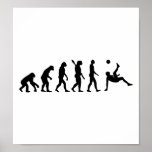 Evolution soccer bicycle kick print