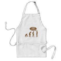 evolution - stop following me! aprons by strk3 evolution - stop following me! aprons