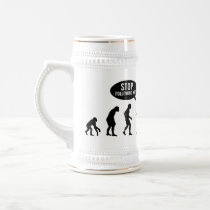 evolution - stop following me! mugs by strk3 evolution - stop following me! mugs