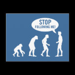 evolution - stop following me! postcards
