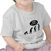 evolution - stop following me! t-shirts by strk3 evolution - stop following me! t-shirts