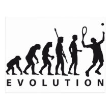 evolution tennis postcards