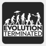 Evolution Terminated-White on Black Sticker