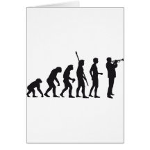 evolution trumpet more player greeting card