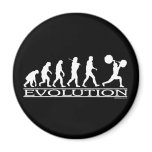 Evolution - Weight Lifter Refrigerator Magnets