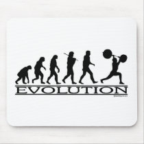 Evolution - Weight Lifter mousepads by Mall4MyLife Evolution - Weight Lifter mousepads