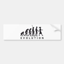 evolution woman autosticker