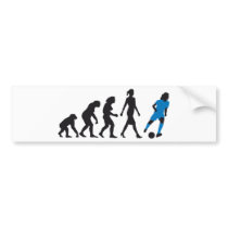 evolution woman more soccer female bumper stickers