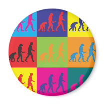 Evolutionary Biology Pop Art magnets