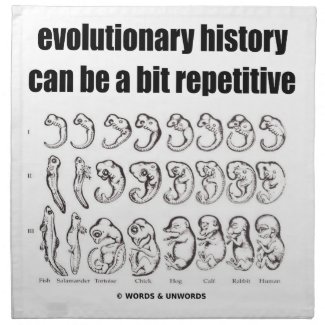 evolutionary history can be a bit repetitive printed napkin 