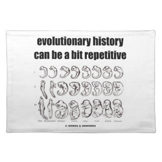 evolutionary history can be a bit repetitive placemats