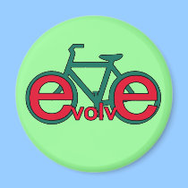 Evolve Bicycle Art for Tshirts, Apparel magnets