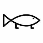 Evolving Jesus Fish - Single Cutout Photo Cut Outs