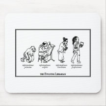 Evolving librarian mouse pad.