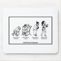 Evolving librarian mouse pad.