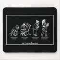 Evolving Librarian Mousepad - black by sasi_ischool Evolving Librarian Mousepad - black