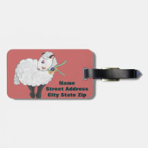 Ewe's not Fat, Ewe's Fluffy! Luggage Tags