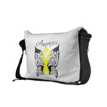 Ewing Sarcoma Butterfly Ribbon Courier Bags