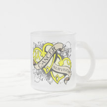 Ewing Sarcoma Survivor Dual Hearts Mugs