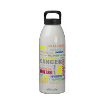 Ewings Sarcoma Awareness Collage Water Bottle