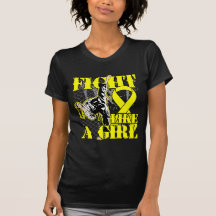 Ewings Sarcoma Fight Like A Girl Kick Tee Shirt