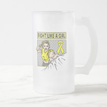 Ewings Sarcoma Fight Like A Girl Punch Coffee Mugs