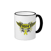 Ewings Sarcoma Fight Like a Girl Wings.png Mug