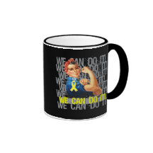 Ewings Sarcoma Rosie WE CAN DO IT Coffee Mugs