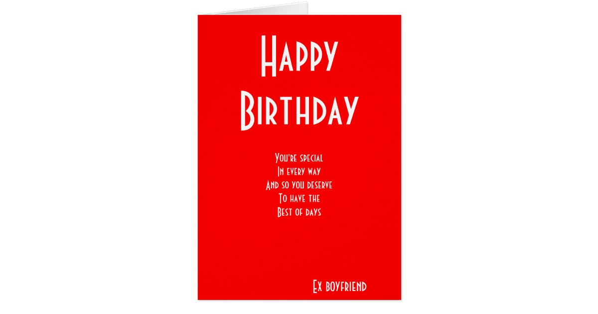 Happy Birthday Card For Ex Boyfriend