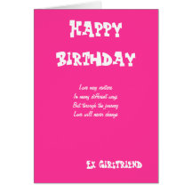 Ex girlfriend birthday cards