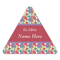 Ex Libris Abstract Circles Stickers