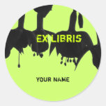 Ex Libris - Flowers (Bells) Round Stickers
