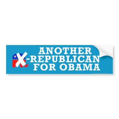 Ex-Republicans for Obama Bumper Stickers