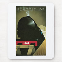 Exactitude ETAT Railroad Train Vintage Art Mousepad