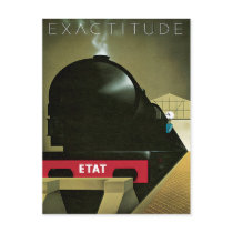 Exactitude ETAT Railroad Train Vintage Art Postcard
