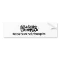 Exalted Corruption Bumper Sticker (White) bumper stickers