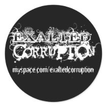 Exalted Corruption Plain Sticker (Small Black) by Exalted_Corruption Exalted Corruption Plain Sticker (Small Black)