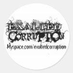 Exalted Corruption Plain Sticker (Small White)