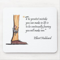 Exam motivational quote by Elbert Hubbard - mousepads